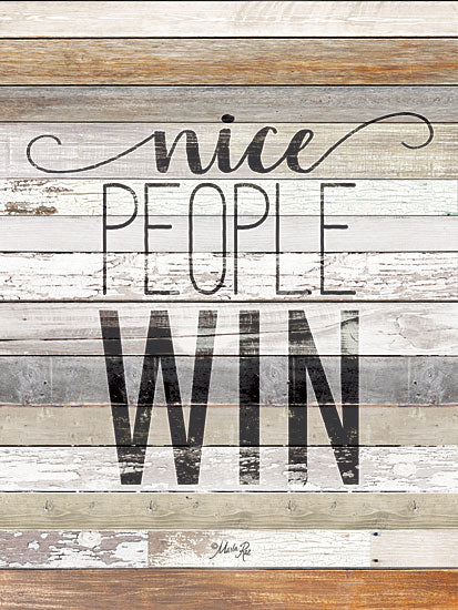 Marla Rae MAZ5204 - Nice People Win - Win, Typography, Wood Planks from Penny Lane Publishing