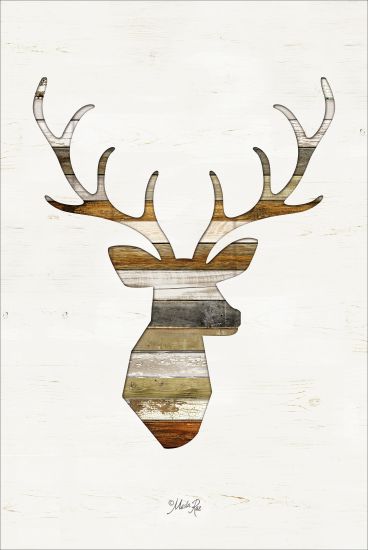 Marla Rae MAZ5211GP - Wood Slat Deer - Wood Slats, Deer, Silhouette from Penny Lane Publishing