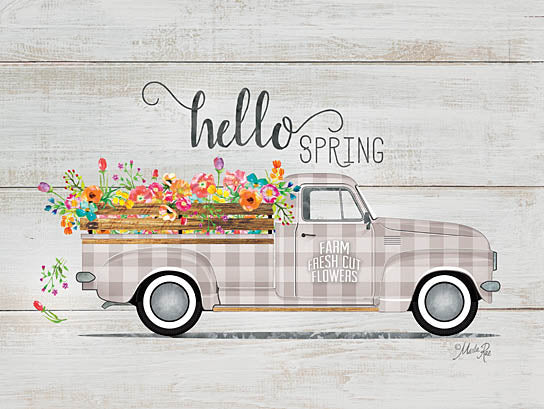 Marla Rae MAZ5250 - Hello Spring Vintage Truck - Truck, Flowers, Spring, Hello from Penny Lane Publishing