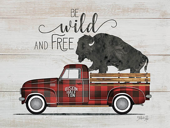 Marla Rae MAZ5252 - Wild and Free Vintage Truck - Truck, Buffalo, Plaid, Wild & Free from Penny Lane Publishing