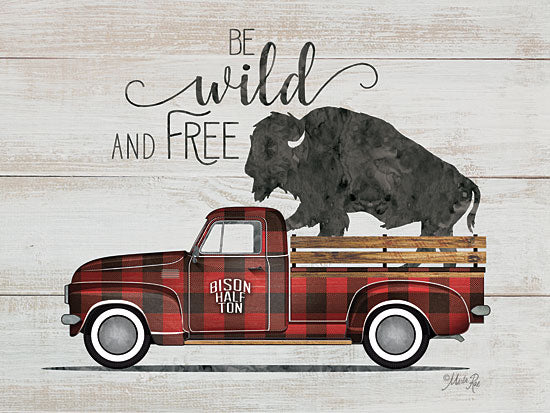 Marla Rae MAZ5252GP - Wild and Free Vintage Truck - Truck, Buffalo, Plaid, Wild & Free from Penny Lane Publishing