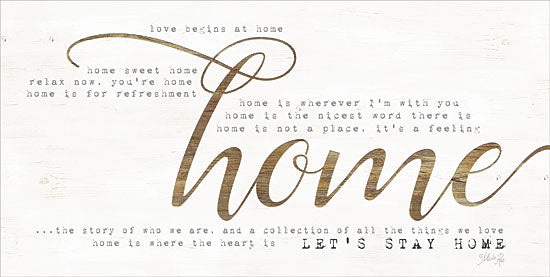 Marla Rae MAZ5255 - Let's Stay Home - Home, Calligraphy, Signs from Penny Lane Publishing