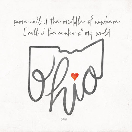Marla Rae MAZ5296 - Ohio - Center of My World  Ohio, State of Ohio, Home, Calligraphy, Heart from Penny Lane