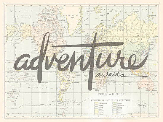Marla Rae MAZ5318 - Adventure Awaits Adventure, Travel, Map, Signs from Penny Lane