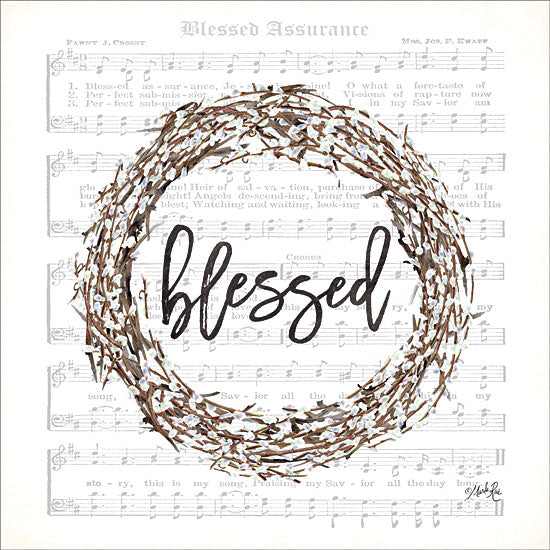 Marla Rae MAZ5335 - Blessed Assurance Bless Wreath Blessed, Wreath, Cotton, Sheet Music, Music from Penny Lane