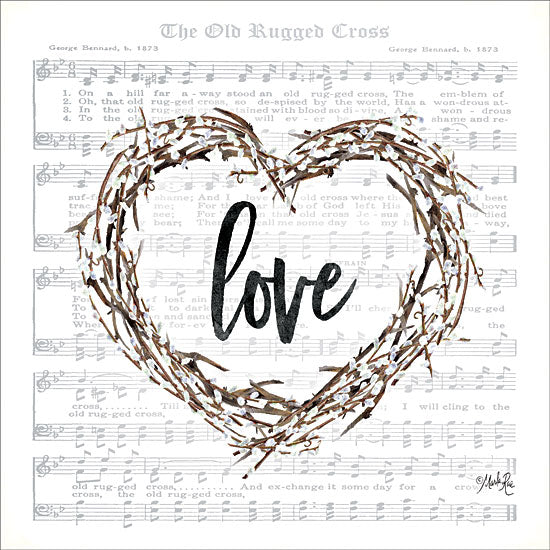 Marla Rae MAZ5340 - Old Rugged Heart Love Wreath Love, Wreath, Cotton, Sheet Music, Music from Penny Lane