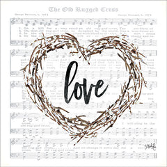 MAZ5340 - Old Rugged Heart Love Wreath - 12x12