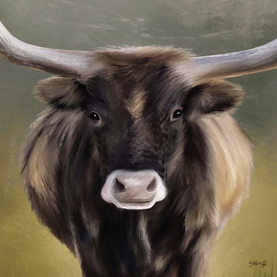 Marla Rae MAZ5344 - Tank Portrait   Cow, Longhorn, Farm, Portrait, Selfie from Penny Lane