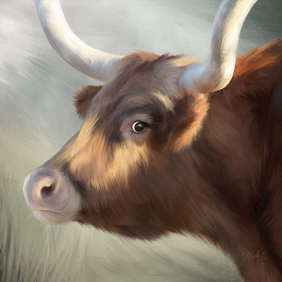 Marla Rae MAZ5363 - Phoenix Longhorn - 12x12 Longhorn, Cow, Farm, Portrait from Penny Lane