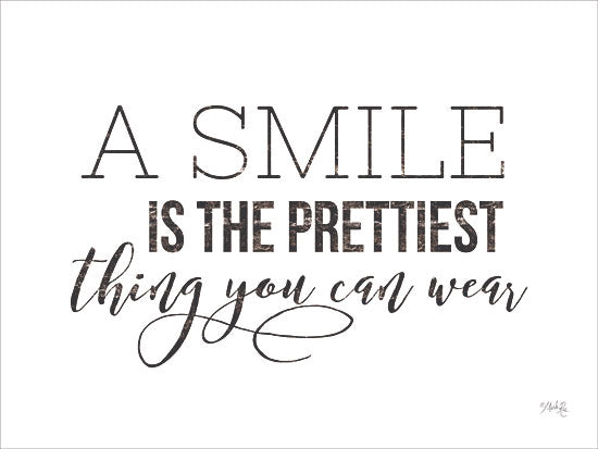 Marla Rae MAZ5457 - A Smile is the Prettiest Thing You Can Wear - 16x12 Smile, Signs, Calligraphy from Penny Lane