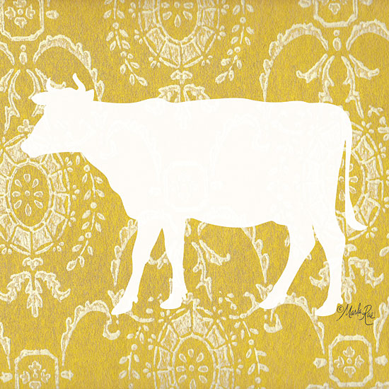 Marla Rae MAZ5542 - MAZ5542 - Cow Silhouette - 12x12 Cow, Silhouette, Portrait, Patterns from Penny Lane
