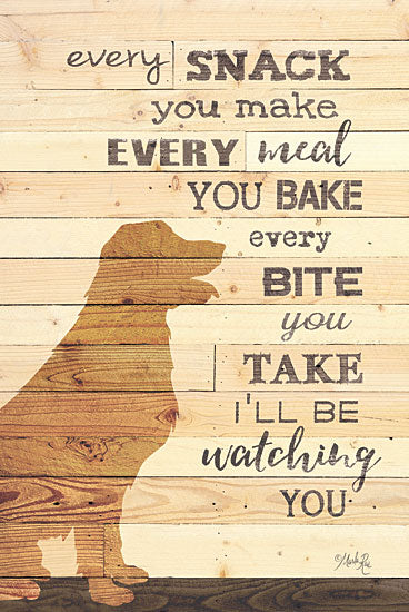 Marla Rae MAZ5546 - MAZ5546 - Every Snack you Make - 12x18 Dog, Humorous, Parody, Wood Grain, Shadow, Signs from Penny Lane