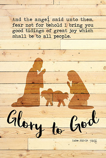 Marla Rae MAZ5552 - MAZ5552 - Glory to God - 12x18 Holidays, Glory to God, Religious, Nativity, Bible Verse, Luke from Penny Lane
