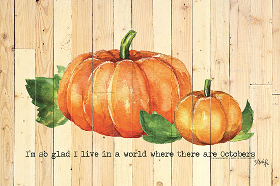 Marla Rae MAZ5583 - MAZ5583 - Favorite Month - 18x12 Signs, Pumpkins, Wood Planks, Fall, October, Typography from Penny Lane
