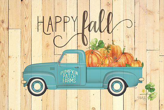 Marla Rae MAZ5584 - MAZ5584 - Happy Fall - 18x12 Fall, Signs, Typography, Pumpkins, Farm, Truck, Wood Planks from Penny Lane