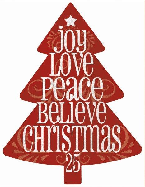 Misty Michelle MMD384TREE - MMD384TREE - Joy, Love, Peace - 14x18 Signs, Christmas Tree, Joy Love Peace, Merry Christmas, Wood Planks, Typography from Penny Lane