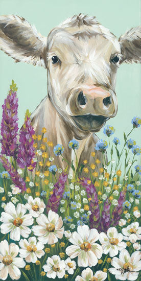 Michele Norman MN100 - Field Day Hide & Seek Cow, Wildflowers, Field, Triptych from Penny Lane