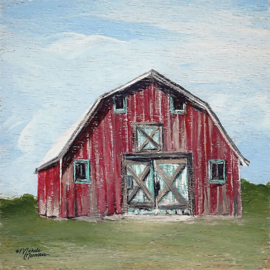 Michele Norman MN150 - Red Barn - 12x12 Barn, Red Barn, Farm from Penny Lane