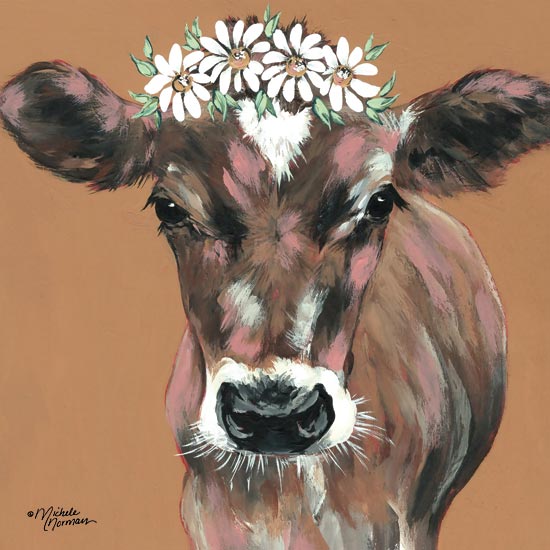 Michele Norman MN203 - MN203 - Daisy - 12x12 Cow, Flower, Portrait, Daisies from Penny Lane
