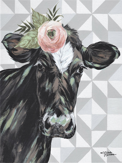Michele Norman MN212 - MN212 - Clementine    - 12x16 Cow, Flower, Triangle Quilt Pattern, Portrait, Selfie from Penny Lane