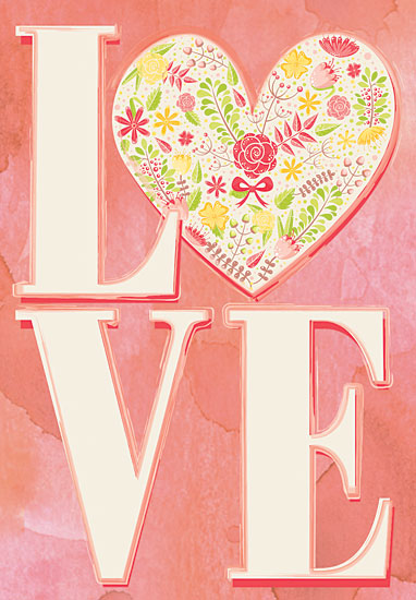 Mollie B. MOL1785 - Love Love, Hearts, Flowers, Pink, Valentine's Day from Penny Lane