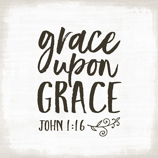 Mollie B. MOL1896 - Grace Upon Grace Grace, God, Bible Verse, John, Calligraphy from Penny Lane