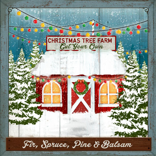 Mollie B. MOL1903 - Christmas Tree Farm Holidays, Christmas Tree Farm, Barn, Christmas Lights, Snow, Winter from Penny Lane