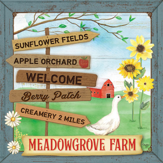 Mollie B. MOL1905 - Meadowgrove Farm Farm, Goose, Welcome, Signs, Farm, Sunflowers, Daisies, Directions from Penny Lane