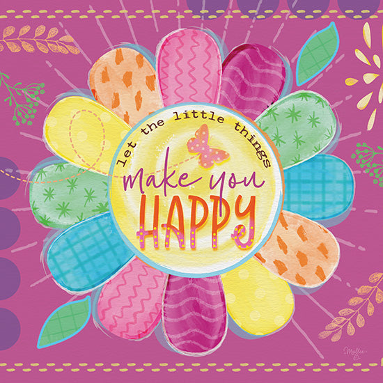 Mollie B. MOL1919 - Make You Happy - 12x12 Little Things, Happy, Flower, Patterns from Penny Lane