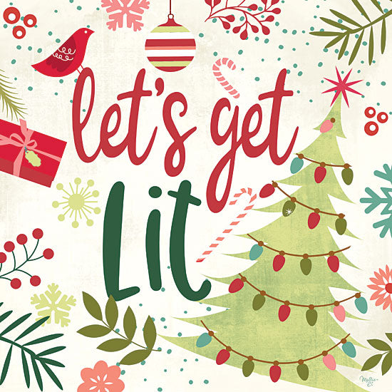 Mollie B. MOL1932 - Let's Get Lit - 12x12 Holidays, Whimsical, Greenery, Christmas Trees, Ornaments from Penny Lane