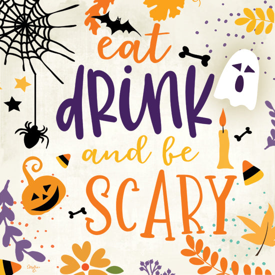Mollie B. MOL1971 - MOL1971 - Eat Drink and be Scary - 12x12 Halloween, Iconography, Autumn, Signs from Penny Lane