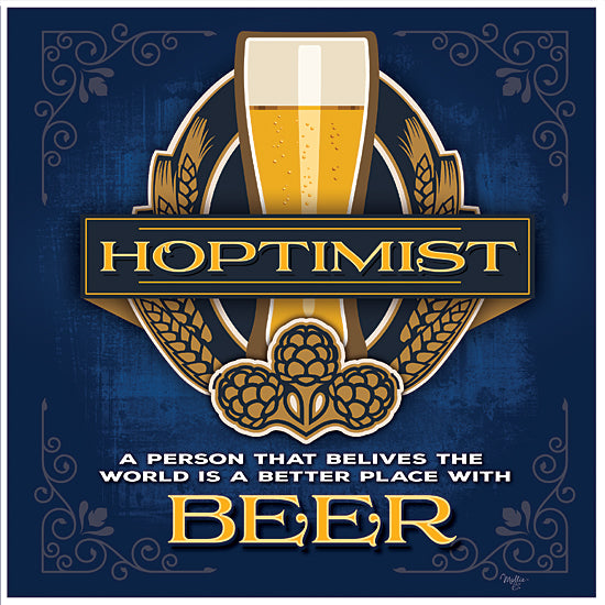 Mollie B. MOL1985 - MOL1985 - Hoptimist Beer - 12x12 Signs, Humorous, Retro, Beer, Hops from Penny Lane