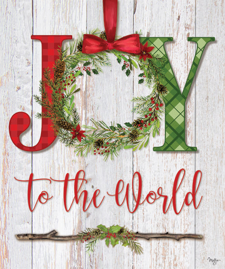 Mollie B. MOL2018 - MOL2018 - Joy to the World - 12x16 Wood Planks, Signs, Joy to the World, Wreath from Penny Lane