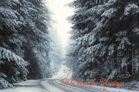 Martin Podt MPP374 - I'll Be Home for Christmas - Holiday, Snow, Winter, Trees, Forest, Road from Penny Lane Publishing