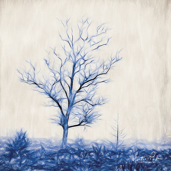 Martin Podt MPP426 - Tree in Blue Tree, Blue, Landscape, Field from Penny Lane