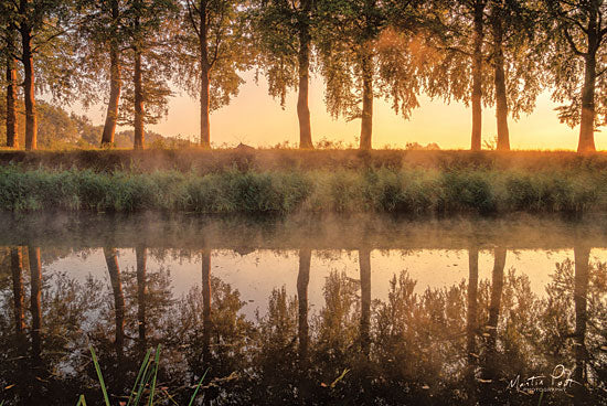 Martin Podt MPP482 - MPP482 - Sunrise in the Netherlands      - 18x12 Photography, Netherlands, Sunrise, Fog, Pond, Trees from Penny Lane
