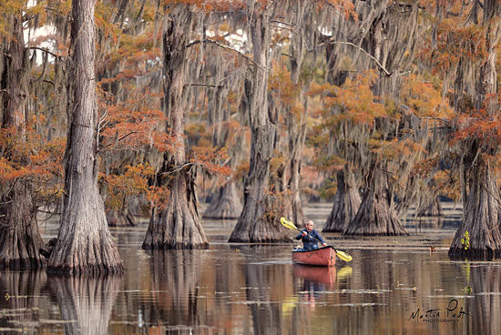 Martin Podt MPP499 - Me in a Canoe - 18x12 Canoe, Figurative, Trees, Water, Swamps, Nautical from Penny Lane