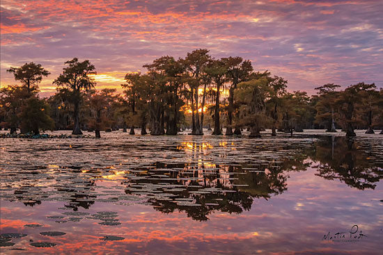 Martin Podt MPP516 - Sundown in the Swamps - 18x12 Trees, Swamps, Sundown, Dusk, Landscape from Penny Lane