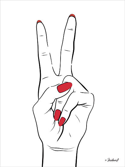 Martina Pavlova PAV109 - Victory in Your Hand - 12x16 Victory, Peace Sign, Hand, Peace from Penny Lane