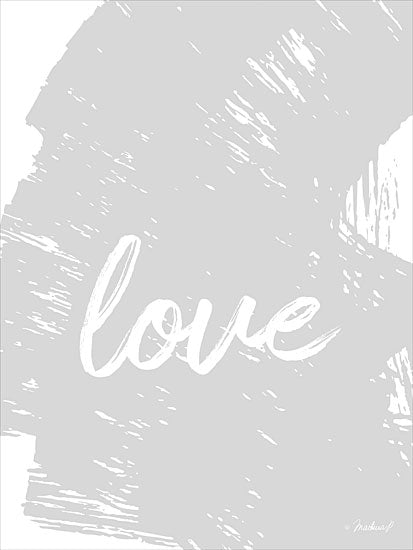 Martina Pavlova PAV131 - Gray Love - 12x16 Love, Gray & White, Calligraphy, Signs from Penny Lane