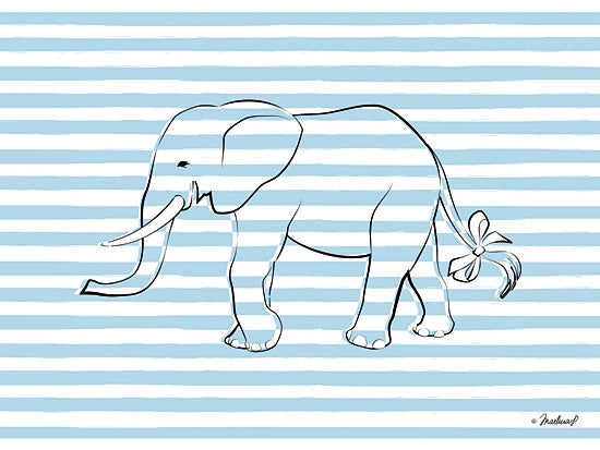 Martina Pavlova PAV143 - Elephant in Stripes - 16x12 Elephant, Stripes, Pastel from Penny Lane