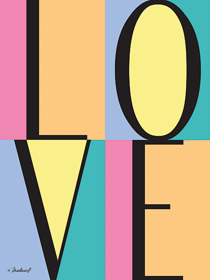 Martina Pavlova PAV154 - Love Block - 12x16 Love, Block Letters, Pastel from Penny Lane
