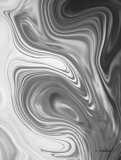 Martina Pavlova PAV158 - Gray Marble - 12x16 Abstract, Marble, Black & White from Penny Lane