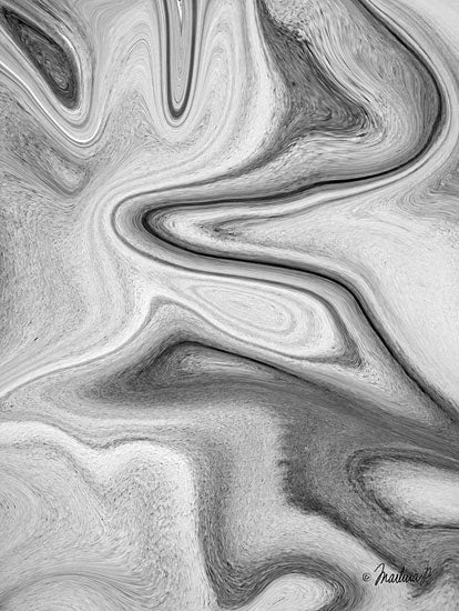 Martina Pavlova PAV159 - Gray Waves - 12x16 Abstract, Waves, Black & White from Penny Lane