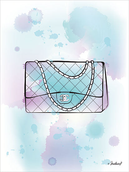 Martina Pavlova PAV183 - PAV183 - Chanel Aqua Bag - 12x16 Abstract, Fashion, Handbag, Purse, Chanel from Penny Lane