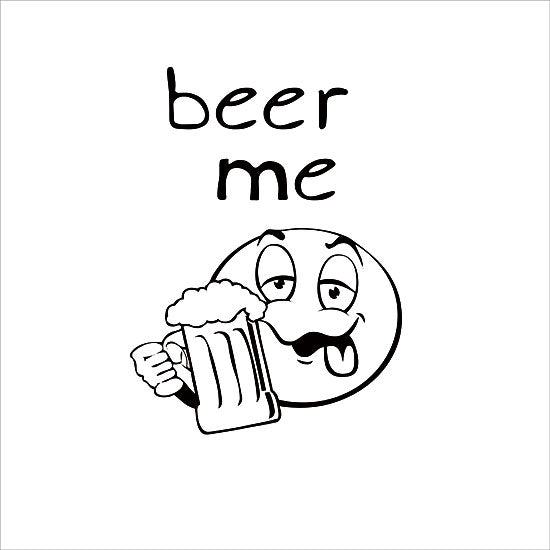 Lauren Rader RAD1320 - Beer Me Beer Me, Smiley Face, Beer, Emoji from Penny Lane