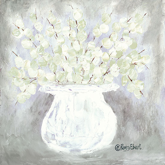 Roey Ebert REAR247 - The White Vase - 12x12 Abstract, Flowers, Vase, White Flowers from Penny Lane