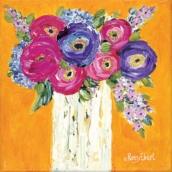 Roey Ebert REAR275 - REAR275 - Vase Full of Sunshine - 12x12 Abstract, Flowers, Vase, Bouquet from Penny Lane
