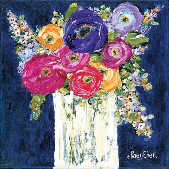 Roey Ebert REAR276 - REAR276 - True Blue - 12x12 Abstract, Flowers, Vase, Bouquet from Penny Lane