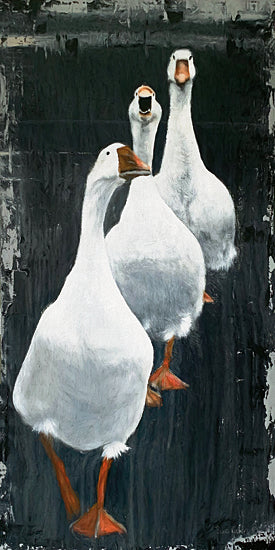 Suzi Redman RED111 - RED111 - Ready, Set, Go - 9x18 Geese, Three Geese, Slate Background from Penny Lane